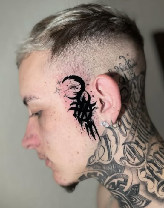 Escorpião Tribal — Facial